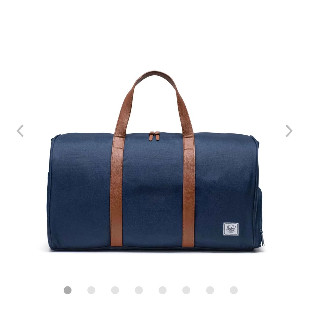 Herschel Supply Company Navy Duffel Bag with Brown Accents